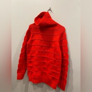 Vintage Poppy Red Turtleneck
